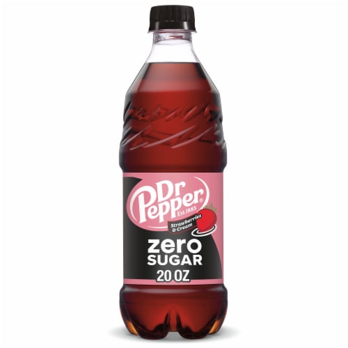 Dr Pepper Strawberries & Cream Zero Sugar Soda - Light Sip