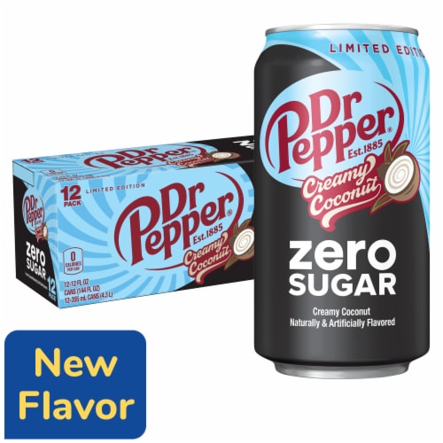 Dr Pepper Creamy Coconut Zero Sugar Soda - Easy Sip